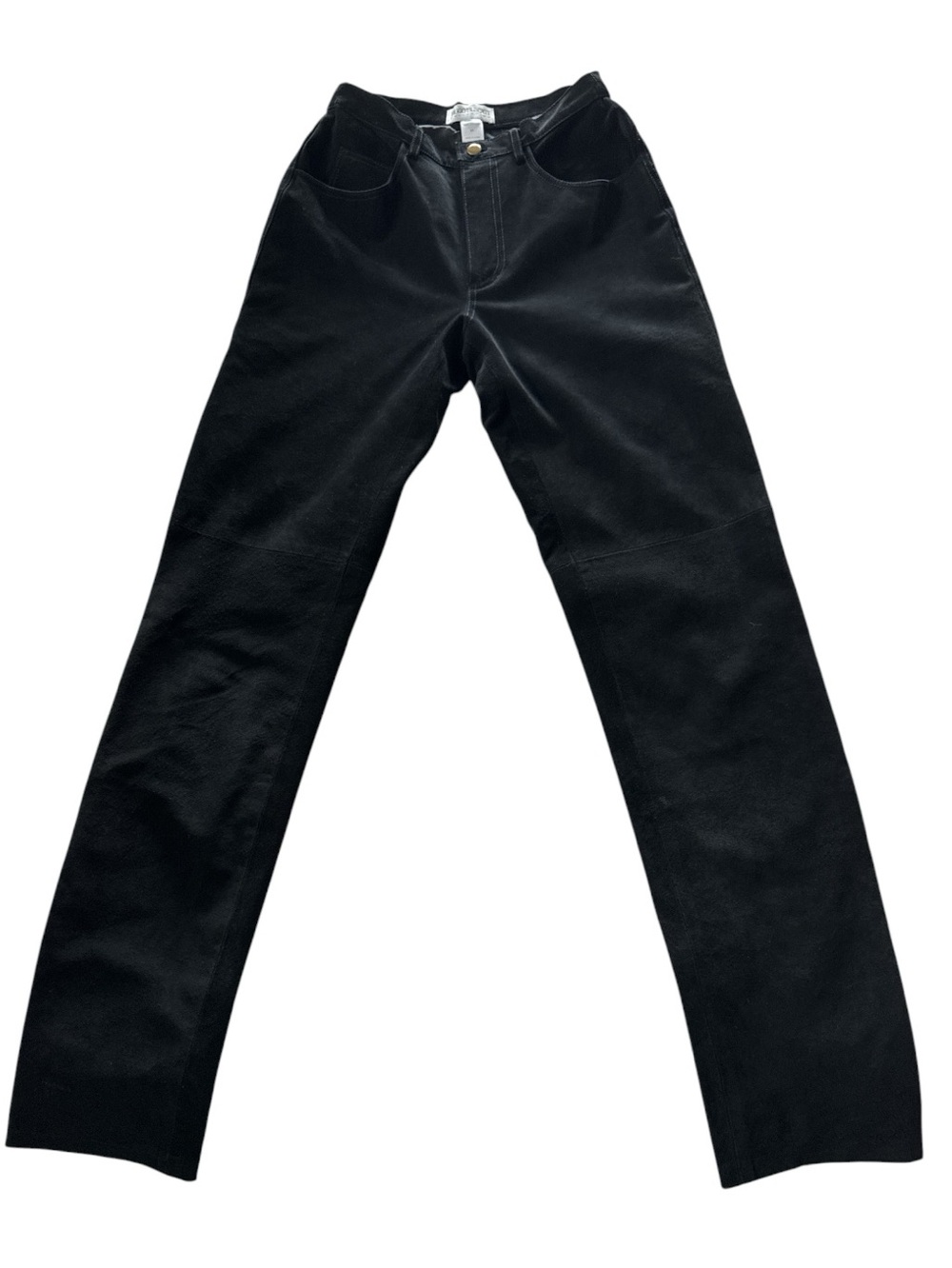 Hugo Buscati Collection Suede Black Lined Pants